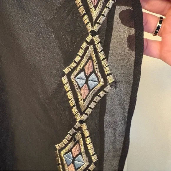 Raviya | Black Beaded Swim Coverup | Size Small - Picture 7 of 15